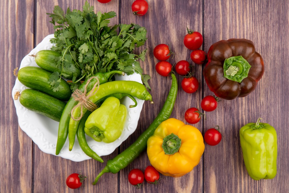 Assorted seasonal specialty vegetables